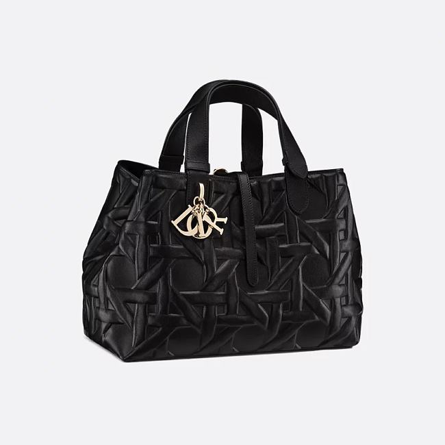 Medium Dior Toujours Bag Black Graphic Cannage Calfskin 28.5 x 21.5 x 17 cm - 1