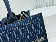 Small Dior Book Tote Blue Miss Dior Allover Embroidered Denim and Calfskin 26.5 x 22 x 14 cm - 3