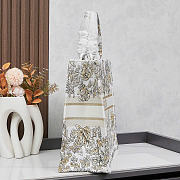 Medium Dior Book Tote Latte Embroidery with Gold-Tone Millefiori Unicorn Motif 36 x 27.5 x 16.5 cm - 4