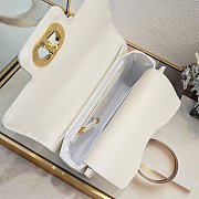 Small Dior Jolie Top Handle Bag Latte Cannage Calfskin 22 x 14 x 8 cm - 4
