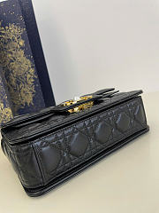 Small Dior Jolie Top Handle Bag Black Cannage Calfskin 22 x 14 x 8 cm - 2