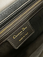 Small Dior Jolie Top Handle Bag Black Cannage Calfskin 22 x 14 x 8 cm - 3