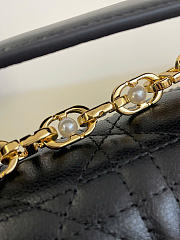 Small Dior Jolie Top Handle Bag Black Cannage Calfskin 22 x 14 x 8 cm - 5