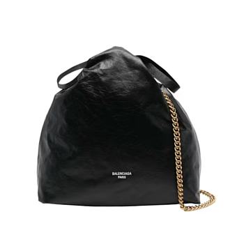Balenciaga Crush Tote Bag Black 742941-210IT-1000