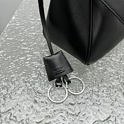 Balenciaga Bel Air Medium Shoulder Bag in black smooth calfskin, aged-silver hardware 46*12*23cm - 4