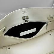 Balenciaga Bel Air Medium Shoulder Bag in white smooth calfskin, aged-silver hardware 35*10*17cm - 6
