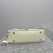 Balenciaga Bel Air Medium Shoulder Bag in white smooth calfskin, aged-silver hardware 35*10*17cm - 5