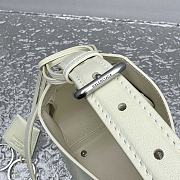 Balenciaga Bel Air Medium Shoulder Bag in white smooth calfskin, aged-silver hardware 35*10*17cm - 4