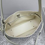 Balenciaga Bel Air Medium Shoulder Bag in white smooth calfskin, aged-silver hardware 35*10*17cm - 2