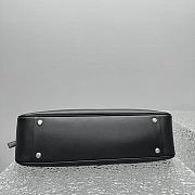 Balenciaga Bel Air Medium Shoulder Bag in black smooth calfskin, aged-silver hardware 35*10*17cm - 6