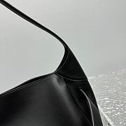 Balenciaga Bel Air Medium Shoulder Bag in black smooth calfskin, aged-silver hardware 35*10*17cm - 4