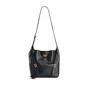 Balenciaga Bel Air Small Hobo Bag in black smooth calfskin, aged-gold hardware 27*9*28cm - 1