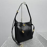 Balenciaga Bel Air Small Hobo Bag in black smooth calfskin, aged-gold hardware 27*9*28cm - 6
