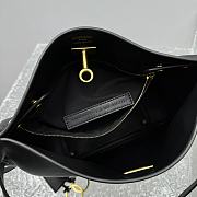 Balenciaga Bel Air Small Hobo Bag in black smooth calfskin, aged-gold hardware 27*9*28cm - 5