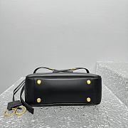 Balenciaga Bel Air Small Hobo Bag in black smooth calfskin, aged-gold hardware 27*9*28cm - 3