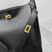 Balenciaga Bel Air Small Hobo Bag in black smooth calfskin, aged-gold hardware 27*9*28cm - 2