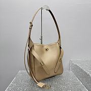 Balenciaga Bel Air Small Hobo Bag in latte smooth calfskin, aged-gold hardware 27*9*28cm - 5