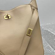 Balenciaga Bel Air Small Hobo Bag in latte smooth calfskin, aged-gold hardware 27*9*28cm - 2
