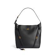 Balenciaga Bel Air Large Hobo Bag in black smooth calfskin with aged-gold hardware 37*14*40cm - 1