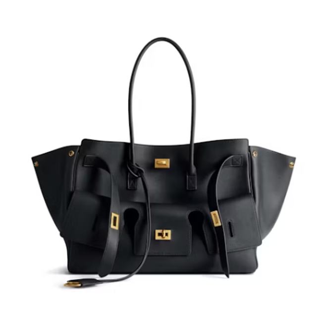 Balenciaga Bel Air Medium Carry All Bag Black Gold-tone Hardware 30*24*13cm - 1