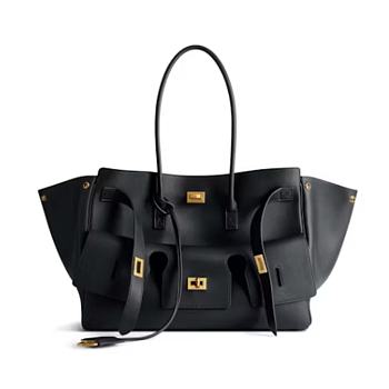 Balenciaga Bel Air Medium Carry All Bag Black Gold-tone Hardware 30*24*13cm