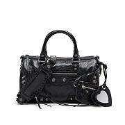 Balenciaga Le Cagole Duffle Medium Leather Top Handle Bag in Black 30*14*20CM - 1