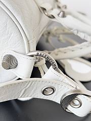 Balenciaga Le Cagole Duffle Medium Leather Top Handle Bag in White 30*14*20CM - 4