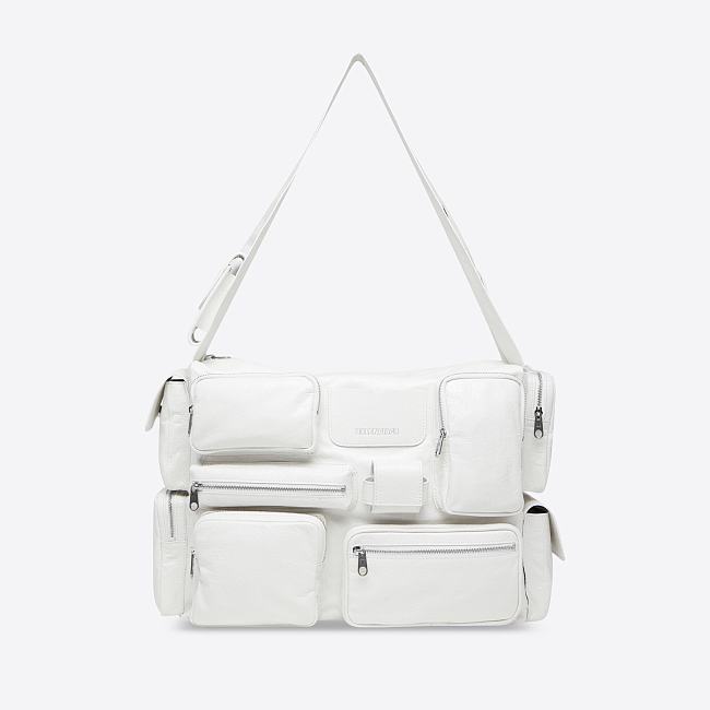 Balenciaga Superbusy Large Sling Bag White 37.5*28*14.5CM - 1