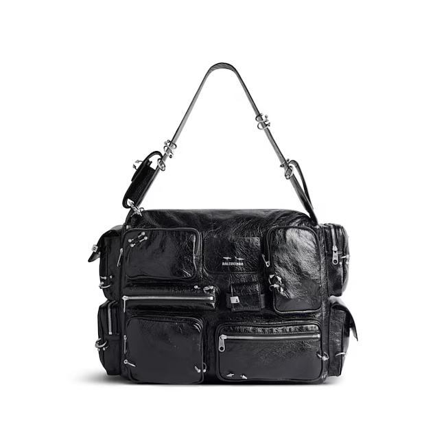 Balenciaga Superbusy Large Sling Bag Black 37.5*28*14.5CM - 1