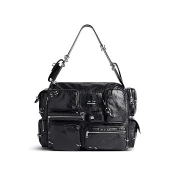 Balenciaga Superbusy Large Sling Bag Black 37.5*28*14.5CM