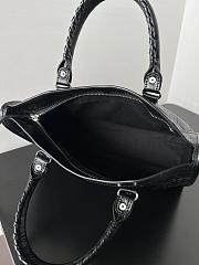 Balenciaga Le City Small Bag In Black Arena Lambskin Shiny Silver Hardware Black 29.9*19.1*9.9cm - 4