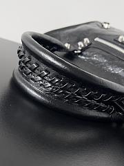 Balenciaga Le City Small Bag In Black Arena Lambskin Shiny Silver Hardware Black 29.9*19.1*9.9cm - 2