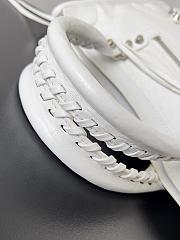 Balenciaga Le City Small Bag In White  Arena Lambskin Shiny Silver Hardware Black 29.9*19.1*9.9cm - 4