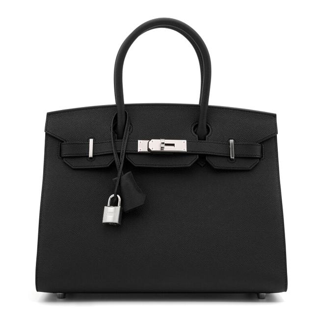 Hermes Birkin Togo 35 Silver-tone Noir 35*25*18CM - 1