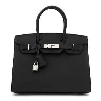 Hermes Birkin Togo 35 Silver-tone Noir 35*25*18CM