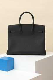 Hermes Birkin Togo 35 Silver-tone Noir 35*25*18CM - 3