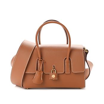 HERMES Evercolor New Drag 22 Gold 22*15*8CM