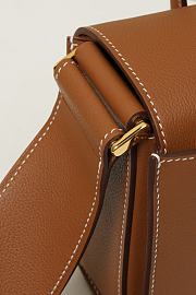 HERMES Evercolor New Drag 22 Gold 22*15*8CM - 2