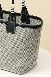 Hermes Tote Bag Steeple 25 Brown Black Leather 25*23*15cm - 2