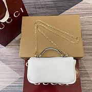 GG Milano small top handle bag in White Leather 26 x 14 x 6cm - 5