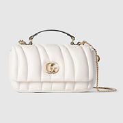 GG Milano mini top handle bag white color 21 x 12.5 x 4.5cm - 1