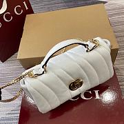 GG Milano mini top handle bag white color 21 x 12.5 x 4.5cm - 4