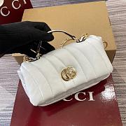GG Milano mini top handle bag white color 21 x 12.5 x 4.5cm - 5