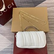GG Milano mini top handle bag white color 21 x 12.5 x 4.5cm - 6