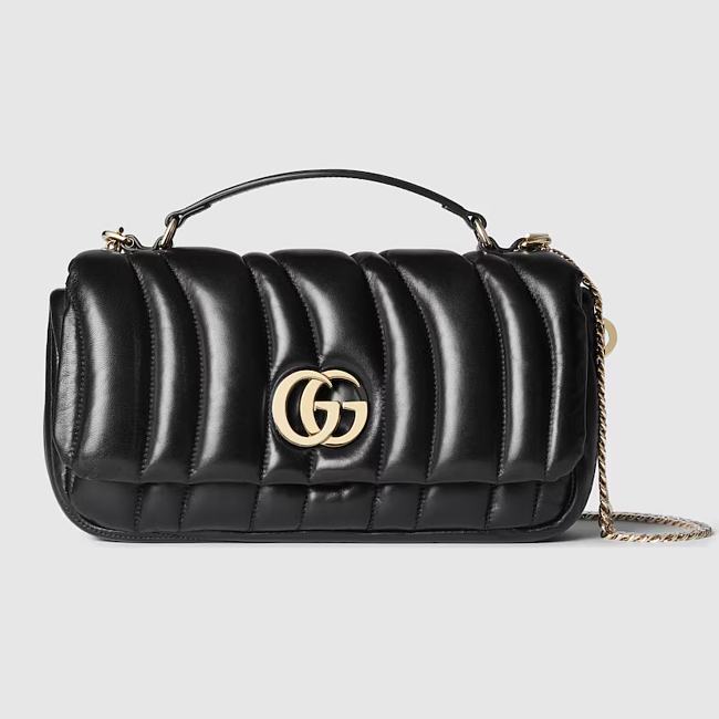 GG Milano mini top handle bag black color 21 x 12.5 x 4.5cm - 1