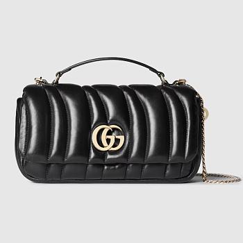 GG Milano mini top handle bag black color 21 x 12.5 x 4.5cm