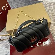 GG Milano mini top handle bag black color 21 x 12.5 x 4.5cm - 6