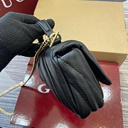 GG Milano mini top handle bag black color 21 x 12.5 x 4.5cm - 5