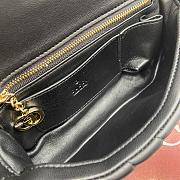 GG Milano mini top handle bag black color 21 x 12.5 x 4.5cm - 3
