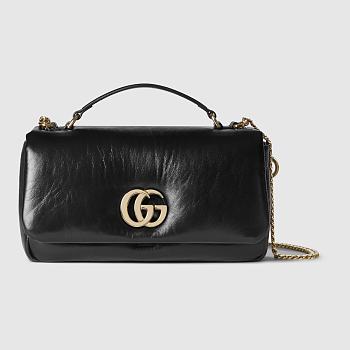 GG Milano small top handle bag in Black Leather 26 x 14 x 6cm